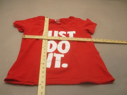 The Nike Tee Size L Kids Unisex Red Cotton Short Sleeve Athletic Gym T-Shirt 434 - Picture 5 of 8