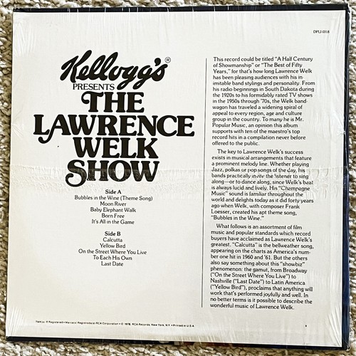 KELLOGG'S PRESENTS-THE LAWRENCE WELK SHOW-STILL FACTORY SEALED LP ALBUM-1978 - Imagen 2 de 2