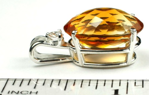 Ciondolo in argento sterling 925, citrino, SP085 - Foto 4 di 4