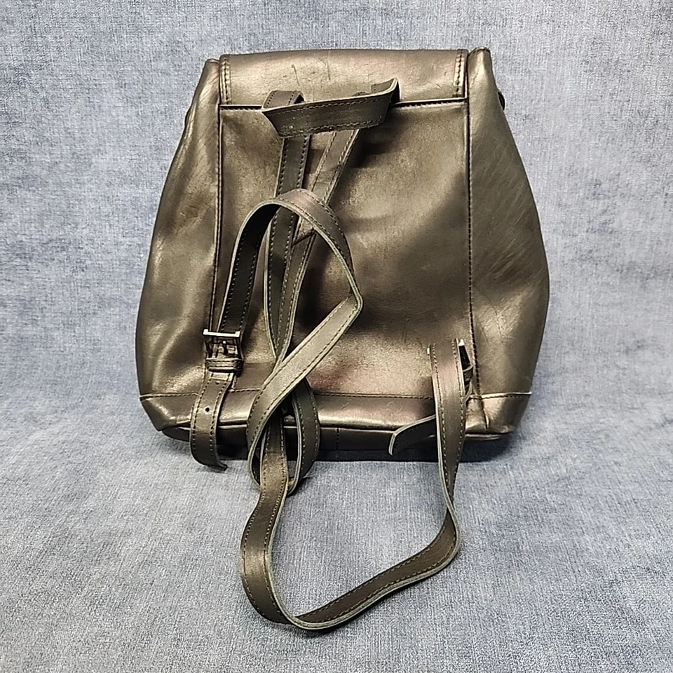 Mochila de cuero LL Bean vintage para barco y mano forrada en negro viaje universidad u-4G Foto 3 de 4