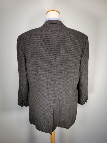 Abrigo deportivo Samuelsohn negro dorado patrón geométrico 44 R lona completa - Imagen 5 de 11