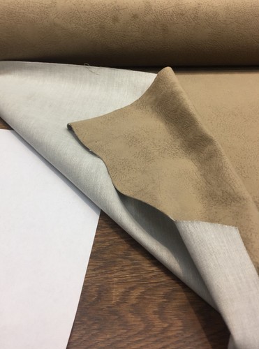 Fabricut Taupe Textured Velvet Performance Backing Fabric by the yard - Picture 5 of 5