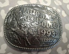 Sealed 1993 HESSTON NFR NATIONAL FINALS RODEO Belt Buckle