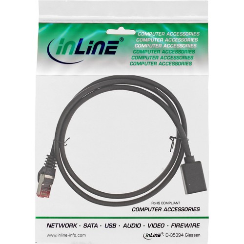 InLine Extension Lan S/FTP(PiMf) Cat.6 250MHz CU Halogenated black 10m ...