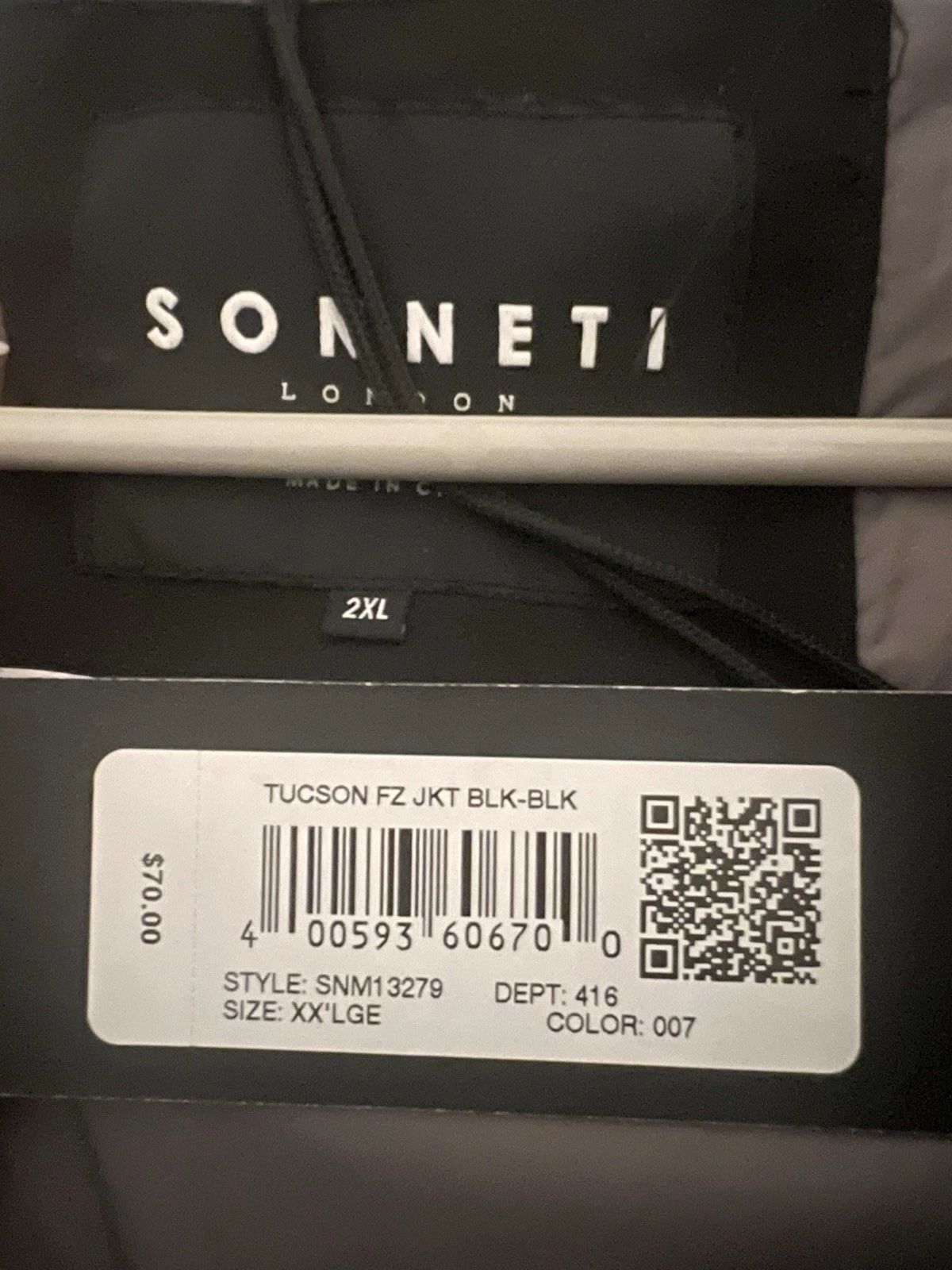 Sonneti London- Men's Black Puffer Jacket with Hood image 3