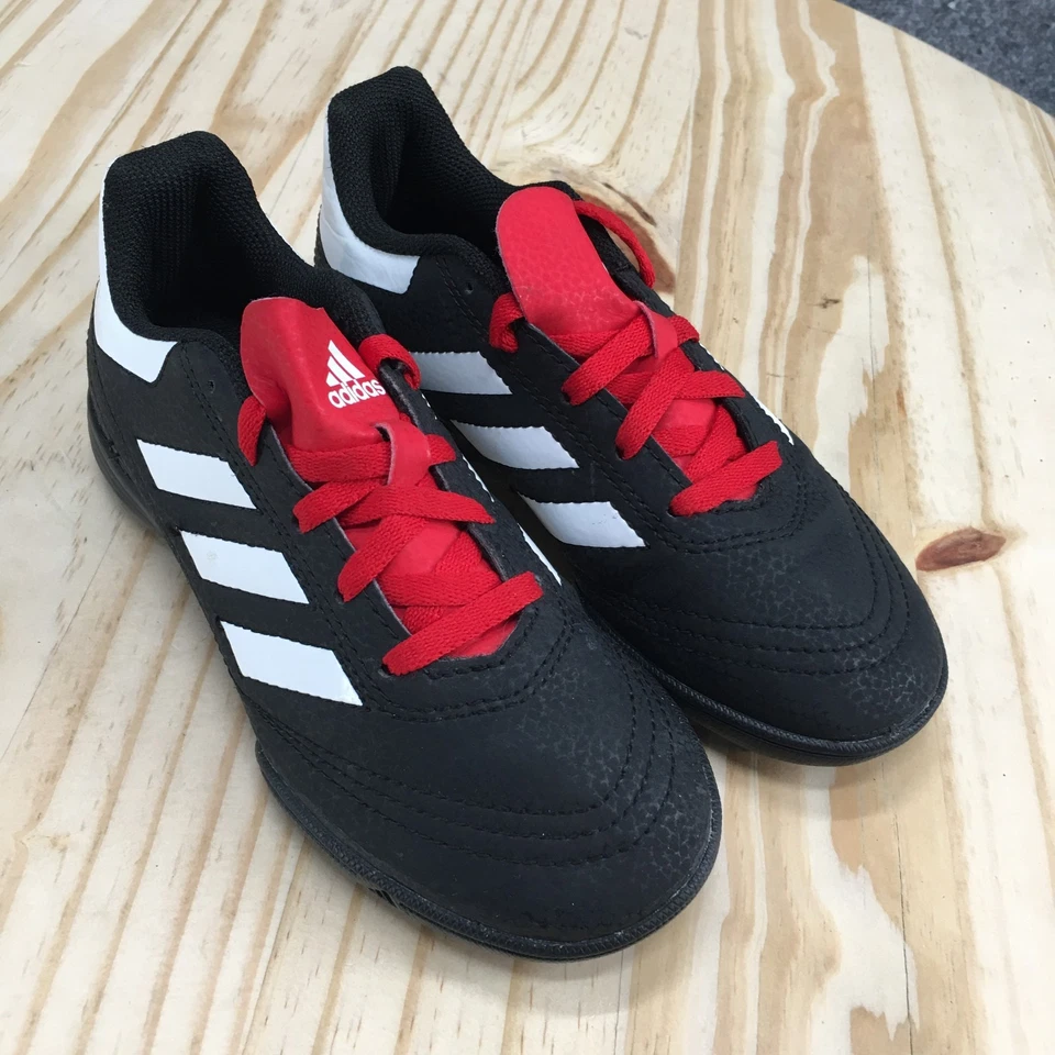 Adidas Kids 13K Black White Red Turf Soccer Shoes Cleats Low Top G26370 - Image 3 of 4