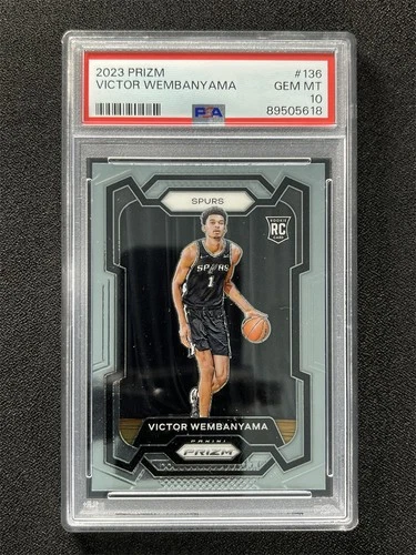 2023-24 Panini Prizm Victor Wembanyama #136 Base Rookie RC PSA 10 GEM MT &07095