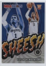 2023-24 Panini NBA Hoops Premium Stock Sheesh Silver Prizm Victor Wembanyama 4vc