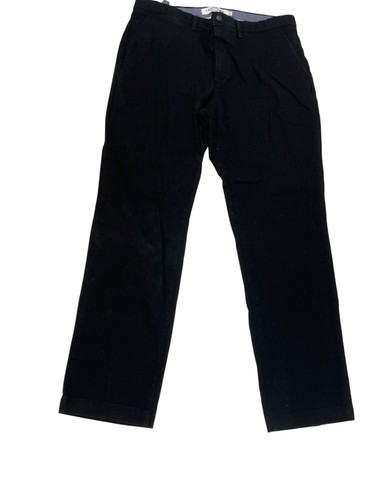 Lacoste Herren Regular Fit Schwarz Chino Hose Größe 38/32 Baumwollmischung 86d