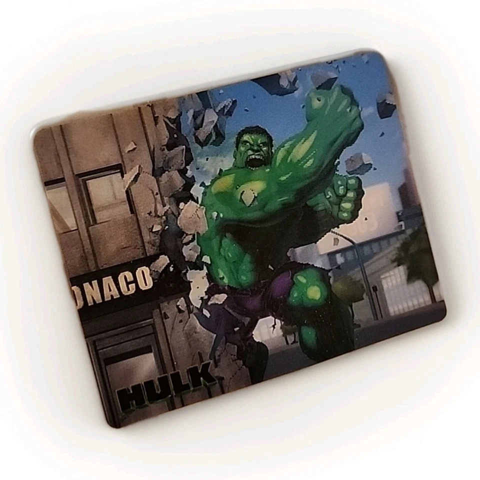 Raro | Marvel Universal - Taco Bell Hulk Película Holograma Tarjeta 3 Smashing Building Foto 2 de 4