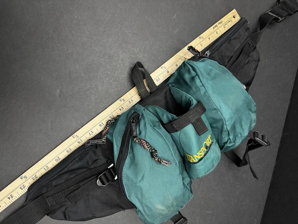 Fanny Pack Stan Sport винтажный туризм Deluxe бутылка перевозчик талии сумка зеленый черный - Изображение 4 из 4