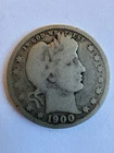 1900 Barber Quarter Dollar With Eagle On Back