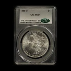 1888-O $1 Morgan Silver Dollar CAC MS 64 - Free Shipping USA