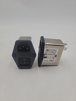 2pc CANNY WELL CW2C-10A-T, 10A 115/250V No Light with Fuse Socket Power Filter