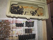 LOT 200 Steel Rivets Solid Flat Round Head 2X3/8-1 1/2X3/8'' LOT OTHERS READ