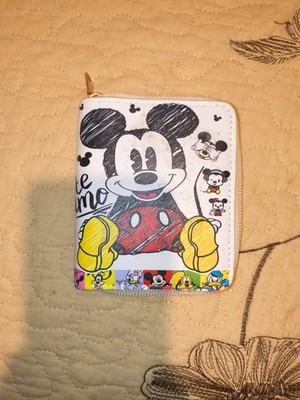 Disney Mickey Mouse Zip Around Wallet, Inside Card Slots, Small Zipped Pocket