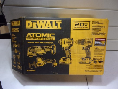 #ad DEWALT ATOMIC 20V 4 TOOLSET W 2 BATTERIESBAG CHRGR = SEE PICS # DCK486D2 .. $430.00