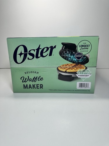 Oster Belgian Waffle Maker DIAMONDFORCE New In Box Nonstick Never Opened - Picture 3 of 6