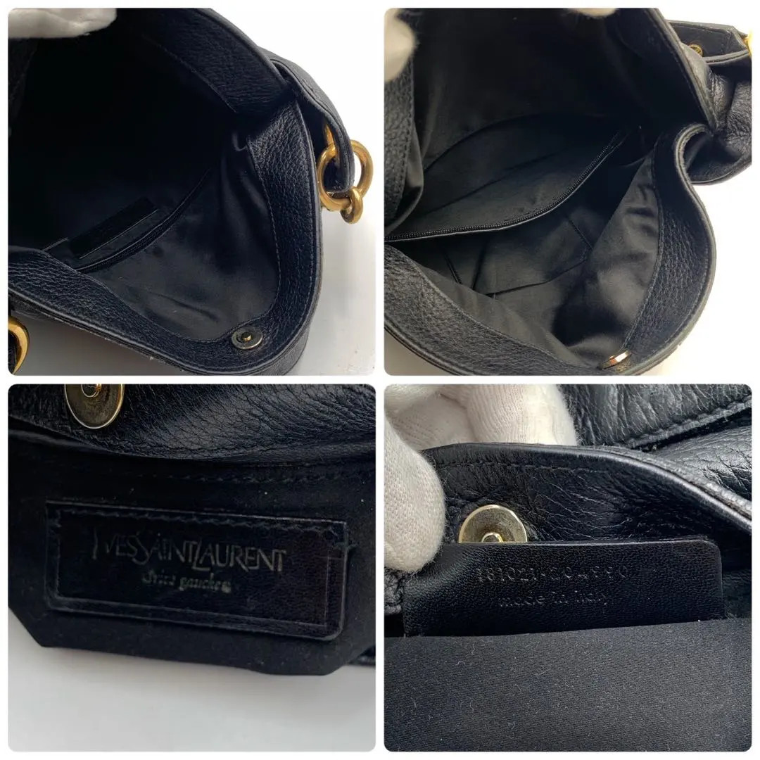 YVES SAINT LAURENT YSL Hobo Chain One Shoulder Bag Hand Bag Leather Used Japan thumbnail 8