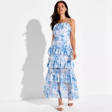 Women Flounce Tiered Maxi A-Line Dress - Wild Fable