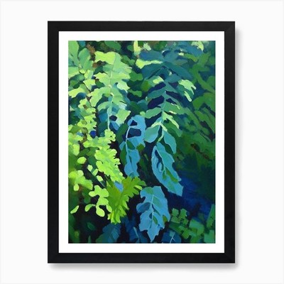 Delta Maidenhair Farn Cézanne Stil gerahmtes Wandbild Poster Leinwanddruck Bild