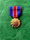 Sons of Veterans Badge inscribed  Cuba  Porto Rico 1st N.Y. CAV, Gold finish