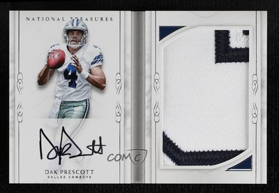 2016 Panini National Treasures 13/99 Dak Prescott #28 Auto RC 1o8x