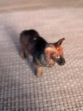 vintage celluloid german sheperd dog figure 2 1/2" marked japan