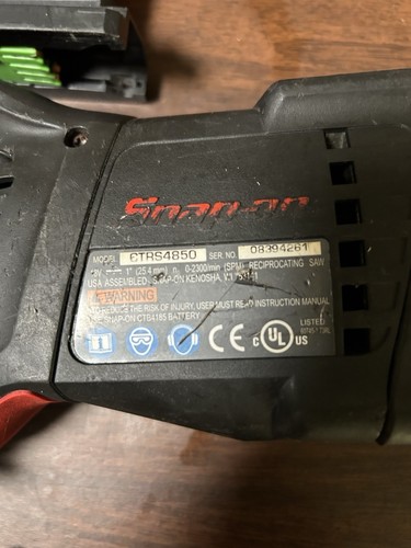 Snap On Reciprocating Saw And Drill Work Great Read Description - Picture 3 of 7
