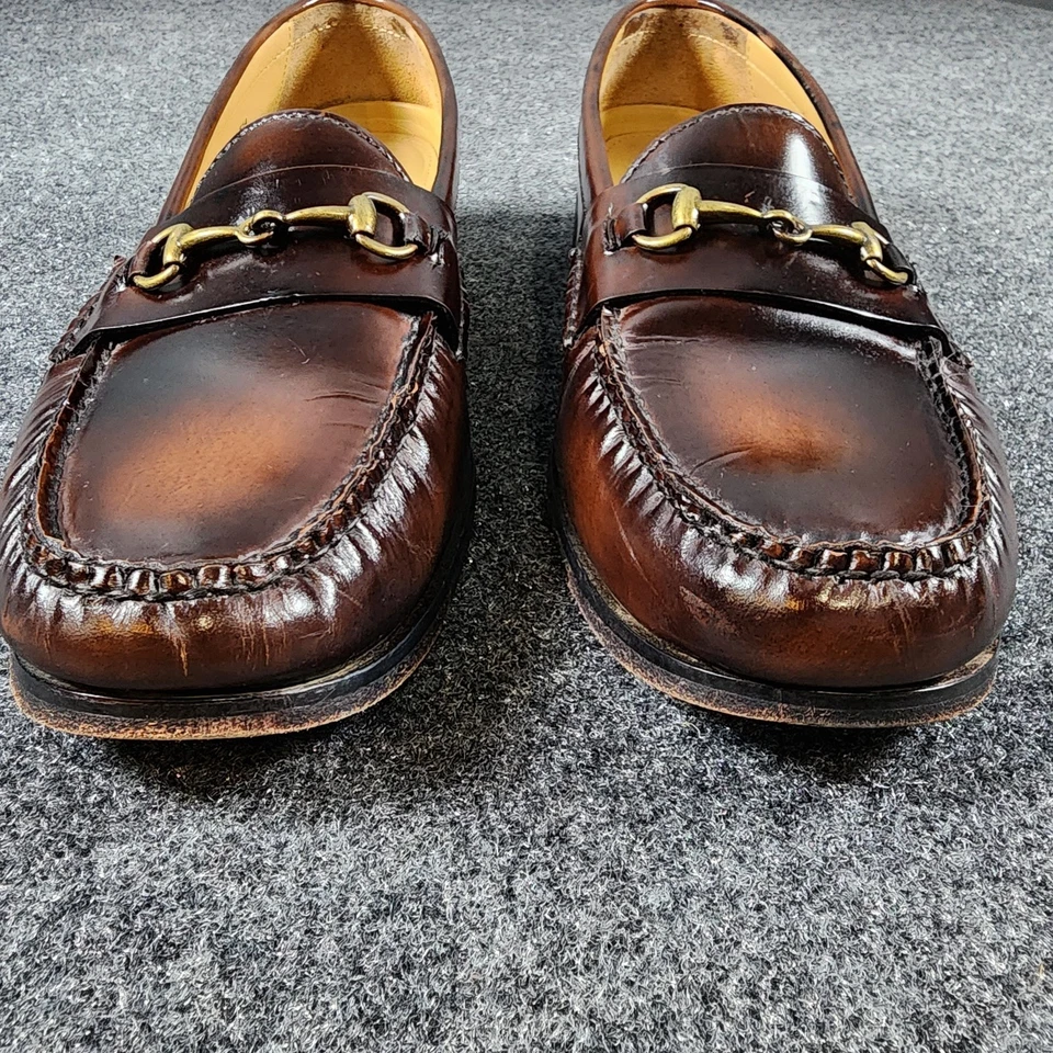 Mocasines Cole Haan Ascot II para hombre talla 10 M cuero marrón dorado Horsebit informales Foto 4 de 4
