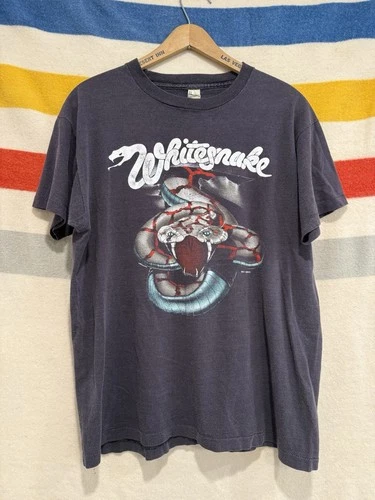 Whitesnake Slide It In Tour Concert T Shirt Sz 1980s vintage concert t-shirt, vintage, size XL, single stitch, B+ condition