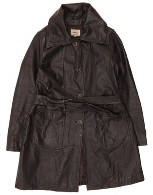 Conbipel Womens Leather Coat IT 48 XL Black Leather BX03