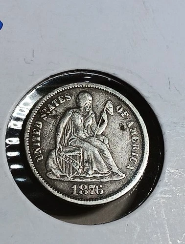 1876 Seated Liberty Dime ~ Nice Collector Coin ~ VF Item F28E15