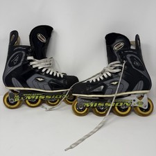 Vtg Mission Hockey Roller Blades Skates Proto SV Violator Men's 12D Leather 4.3