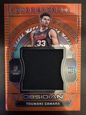 Toumani Camara 2023-24 Obsidian Unbreakable Orange /99 Rookie Patch UM-TOU