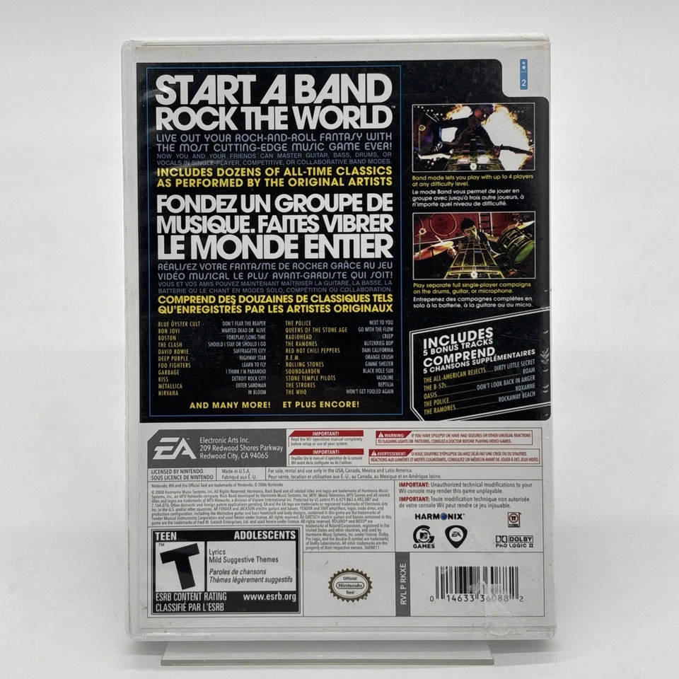 Rock Band Nintendo Wii (2008) Tested Complete With Guide Manual - Image 2 of 3