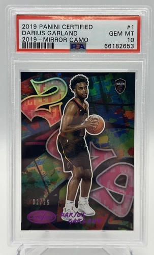 2019-20 PANINI CERTIFIED DARIUS GARLAND MIRROR CAMO /25 Cleveland Cavaliers #1