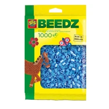 SES Creative 00704 Children's Packet of 1000 Iron-on Beads, Sky Blue