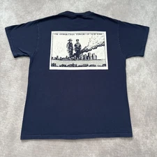 Vintage FDNY NYPD Shirt Mens L Memorial Twin Towers Comic New York