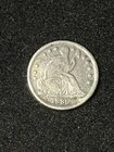1839 o seated liberty half dime - damaged