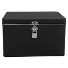 Storage Box Tin Cabinet with Lock Square Metal Tea Tins Decorative Secret Case