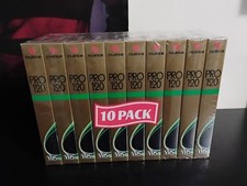 NEW Sealed 10 Pack of FUJIFILM PRO-120 Premium High Grade VHS Tapes - Lot of 10