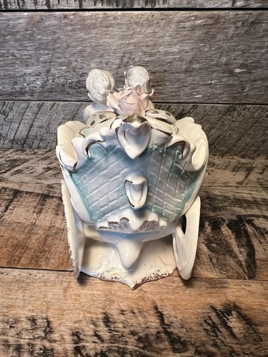Carro tirador de porcelana de colección para niños con tapa decoración del hogar - Imagen 5 de 10