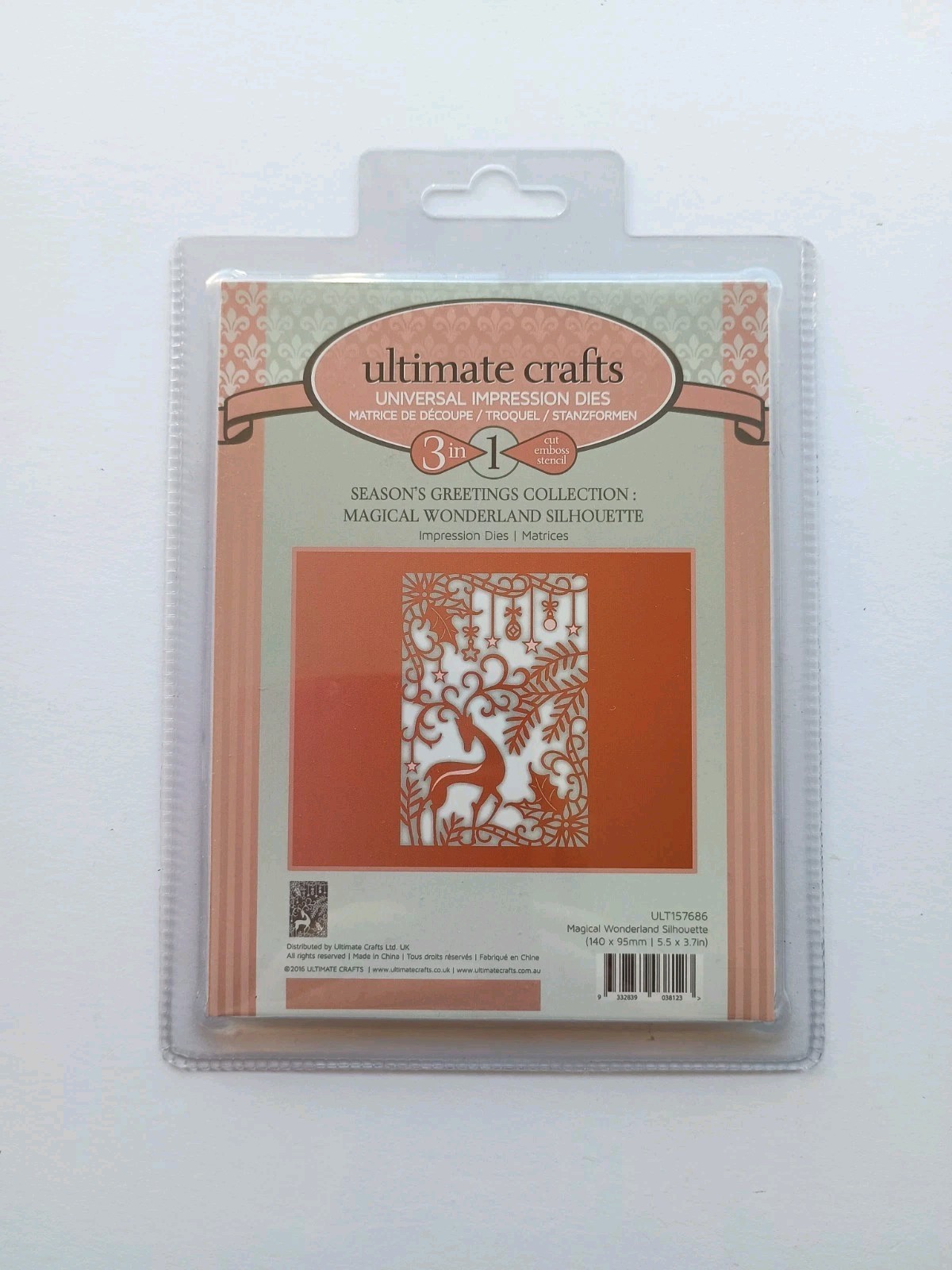 Ultimate Crafts Die Magical Wonderland Silhouette Panel Die Reindeer Cardmaking
