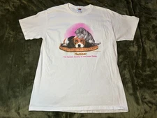 Humane Society Shirt Mens Large White Hound Dog Cat Kitten Vintage Y2K 2000s