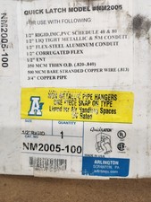 NM2005-100  ARLINGTON Non-Metallic UV-Rated Quick-Latch Pipe Hanger  lot of 20