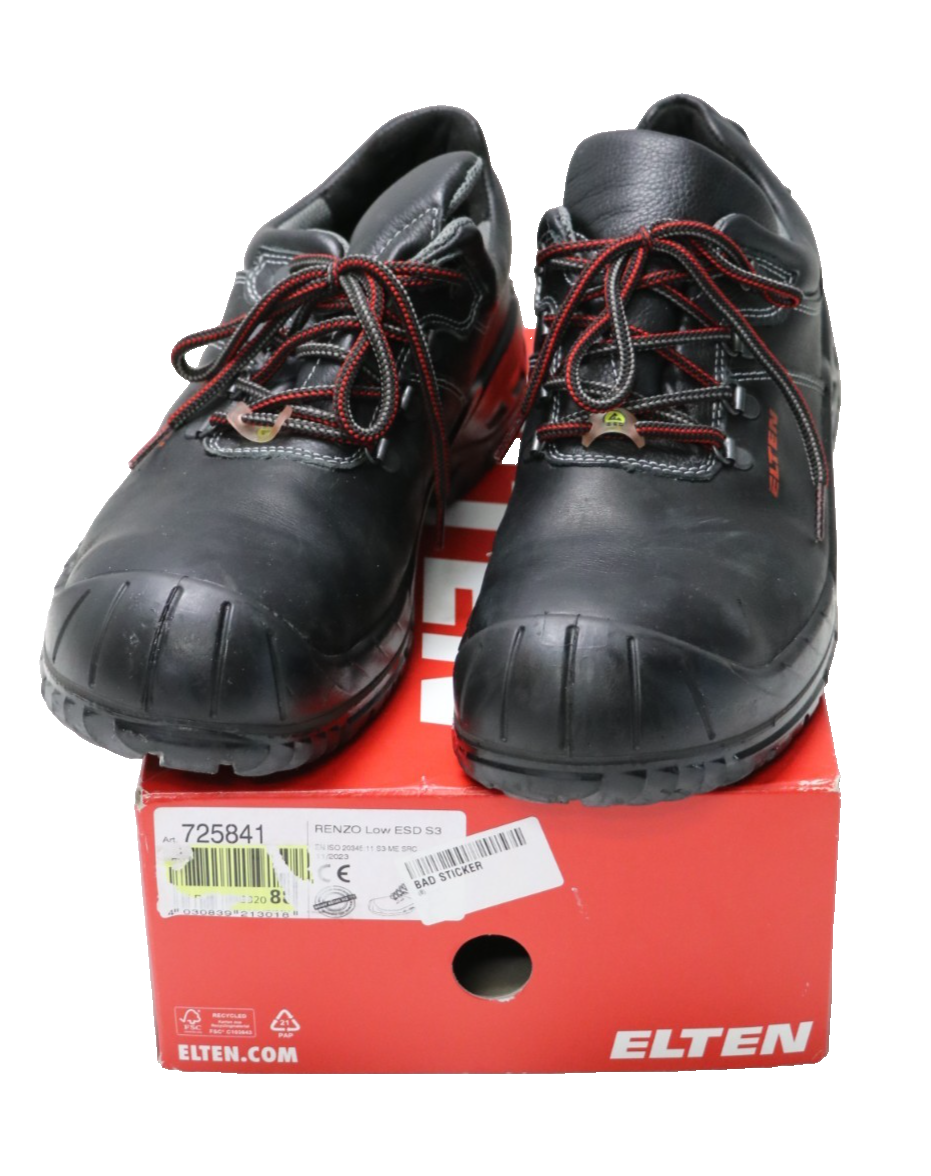 ELTEN Sicherheitsschuhe Renzo Low ESD S3, Damen und Herren, Leder, Stahlkappe 46
