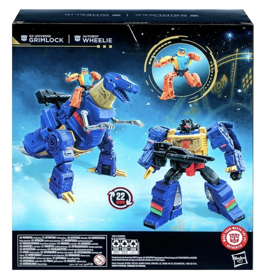 NEW Transformers Age of the Primes G2 Dinobot Grimlock & Wheelie Figure 2 Pack - Image 3 of 4