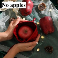 4X Velvet Christmas Apple Gift Bags Drawstring Candy Carry Bag Eve Pouch