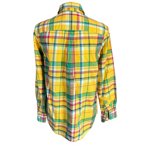 Ralph Lauren vintage yellow and green long sleeve button down collared shirt L - Picture 4 of 8